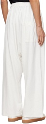 Hed Mayner White Embroidered Sweatpants