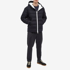 Moncler Men's Vabb Contrast Zip Hooded Down Jacket in Navy