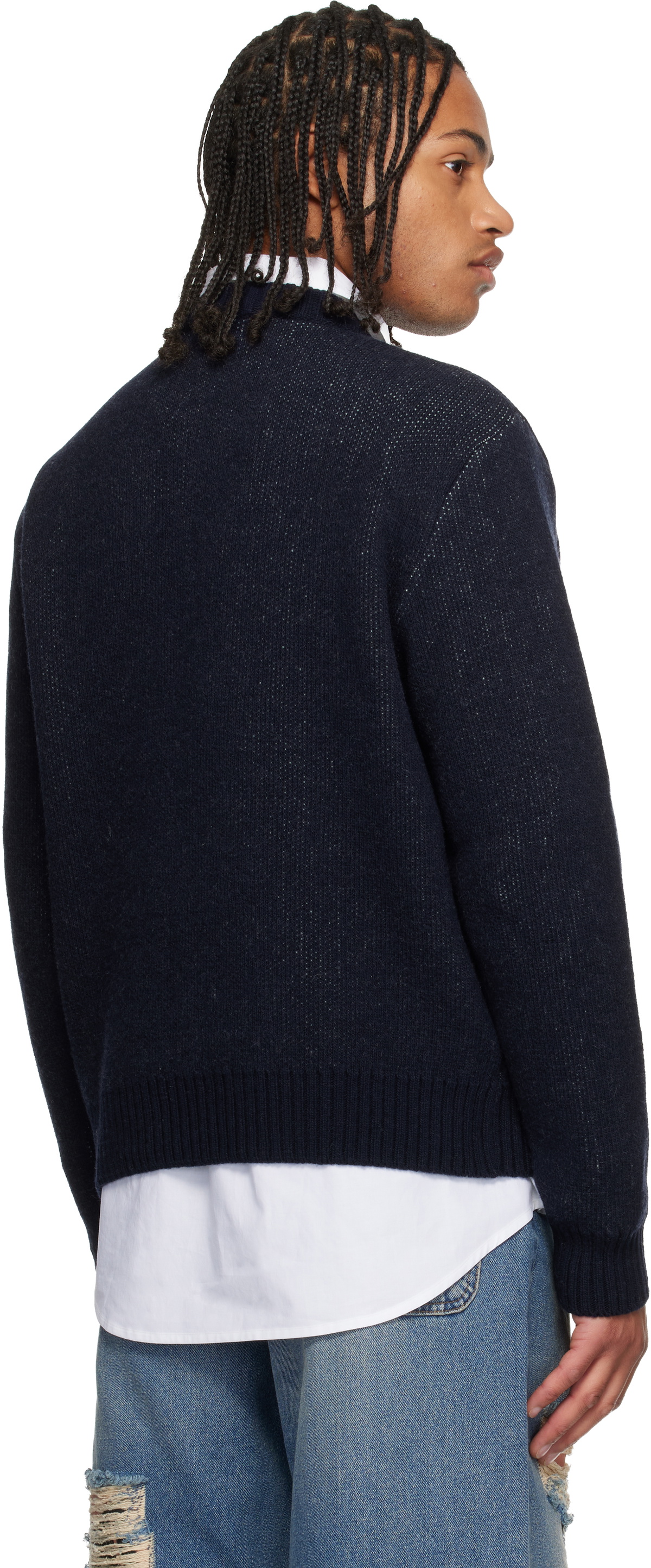 Carne Bollente Navy 'Ménage à Trois Oh La La' Sweater