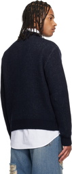 Carne Bollente Navy 'Ménage à Trois Oh La La' Sweater