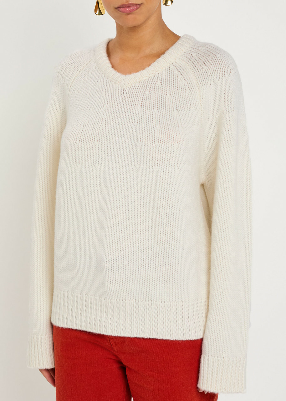 Lisa Yang Oia Textured Cashmere Jumper Cream