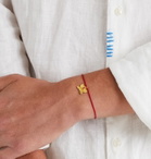MONTROI - Crystal, Gold and Cord Bracelet - Red