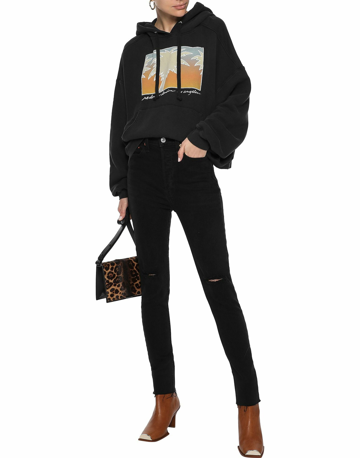 Re/done Womens Jeans in Black
