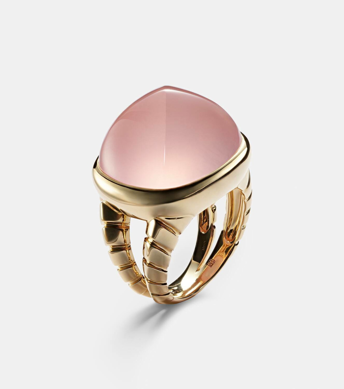 Marina B Tigella 18kt gold ring with quartz