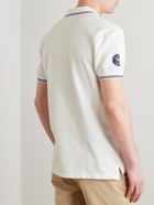 Polo Ralph Lauren - Wimbledon Logo-Embroidered Appliquéd Cotton-Piqué Polo Shirt - White