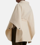 Loro Piana Salzburg leather-trimmed cashmere cape