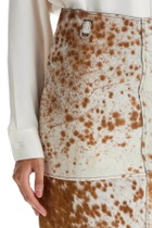 SAKS POTTS "leopard print midi skirt Beige