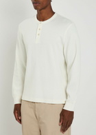 Wax London Cotton Henley top Ecru