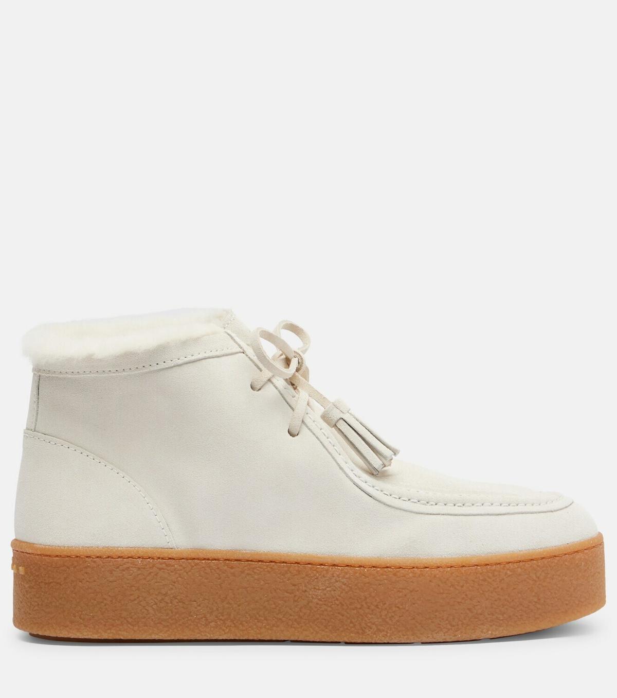 Hogan Shearling-trimmed suede ankle boots