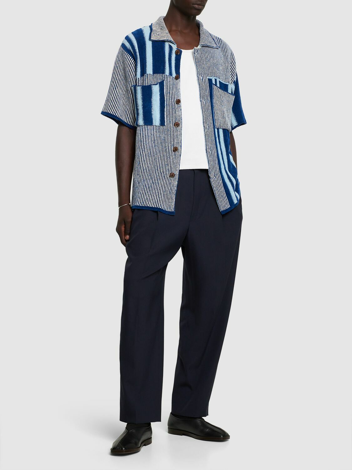 AHLUWALIA - Benoit Viscose Knit Short Sleeved Shirt