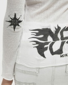 032c BLACK SUN FINE RIB LONGSLEEVE White Womens Longsleefe