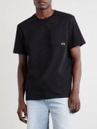 LOEWE - Anagram-Embroidered Cotton-Jersey T-Shirt - Black
