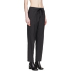 MM6 Maison Margiela Black Wool Drawstring Trousers
