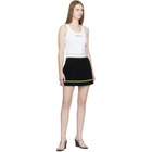 Casablanca Black Striped Pleated Miniskirt