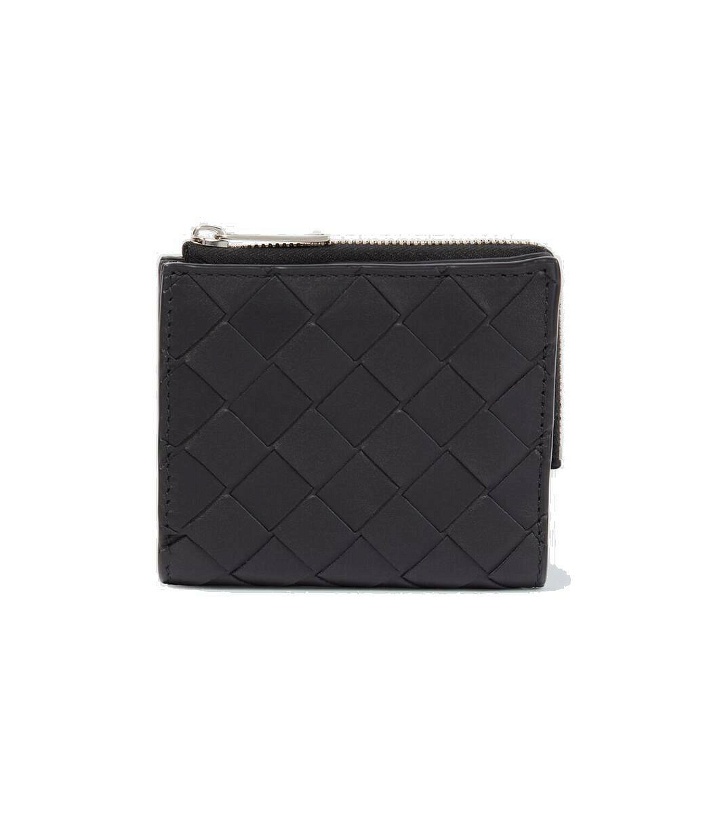 Photo: Bottega Veneta Intrecciato leather bifold wallet