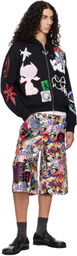Chopova Lowena Black Flying High Zip Hoodie