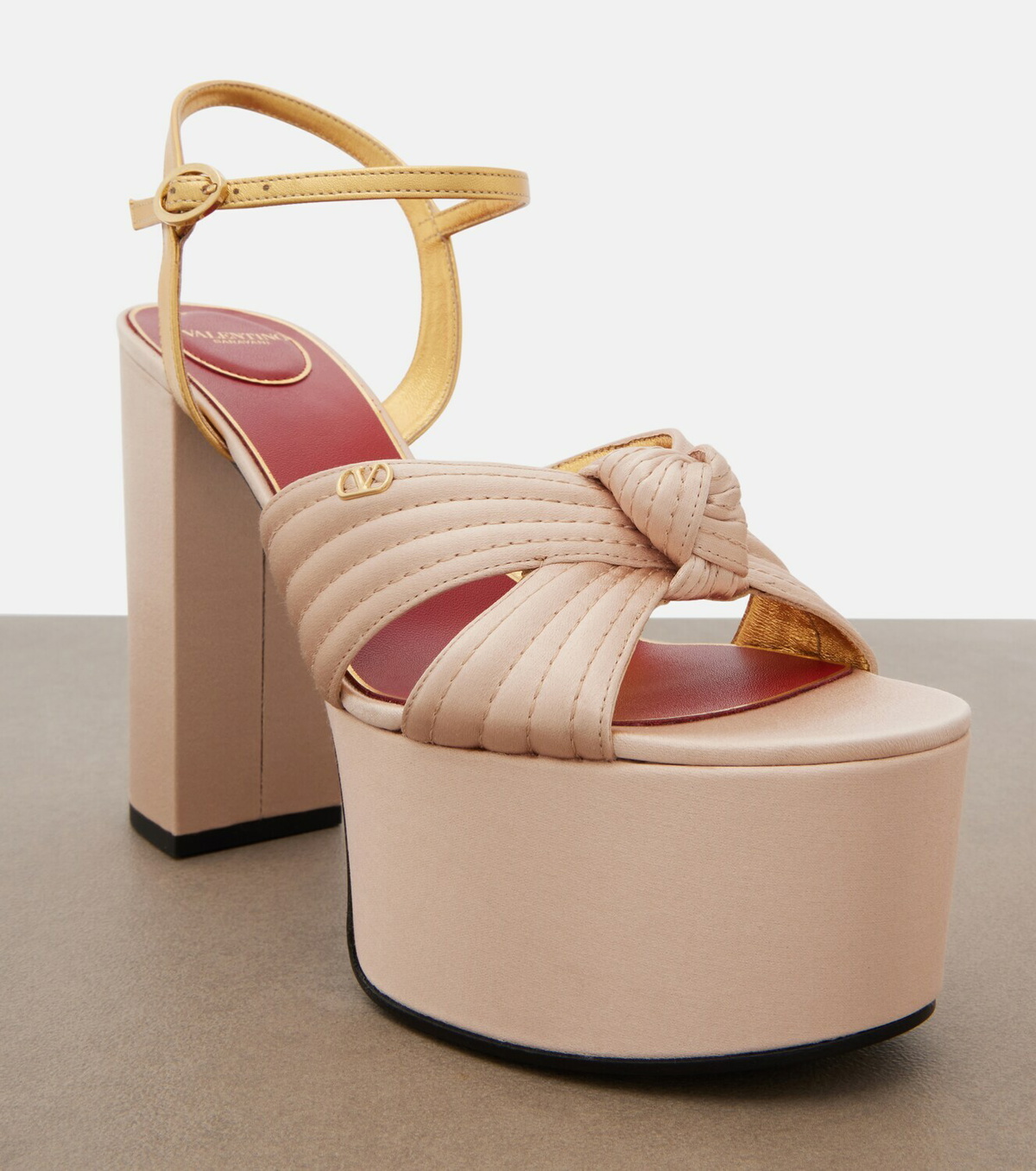 Valentino Garavani Crasher satin platform sandals