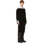 Random Identities Black Ribbed Sweater Dress