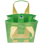Comme des Garcons Shirt Green and Yellow Large Poly Tote