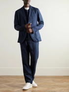 Frescobol Carioca - Affonso Tapered Linen Suit Trousers - Blue