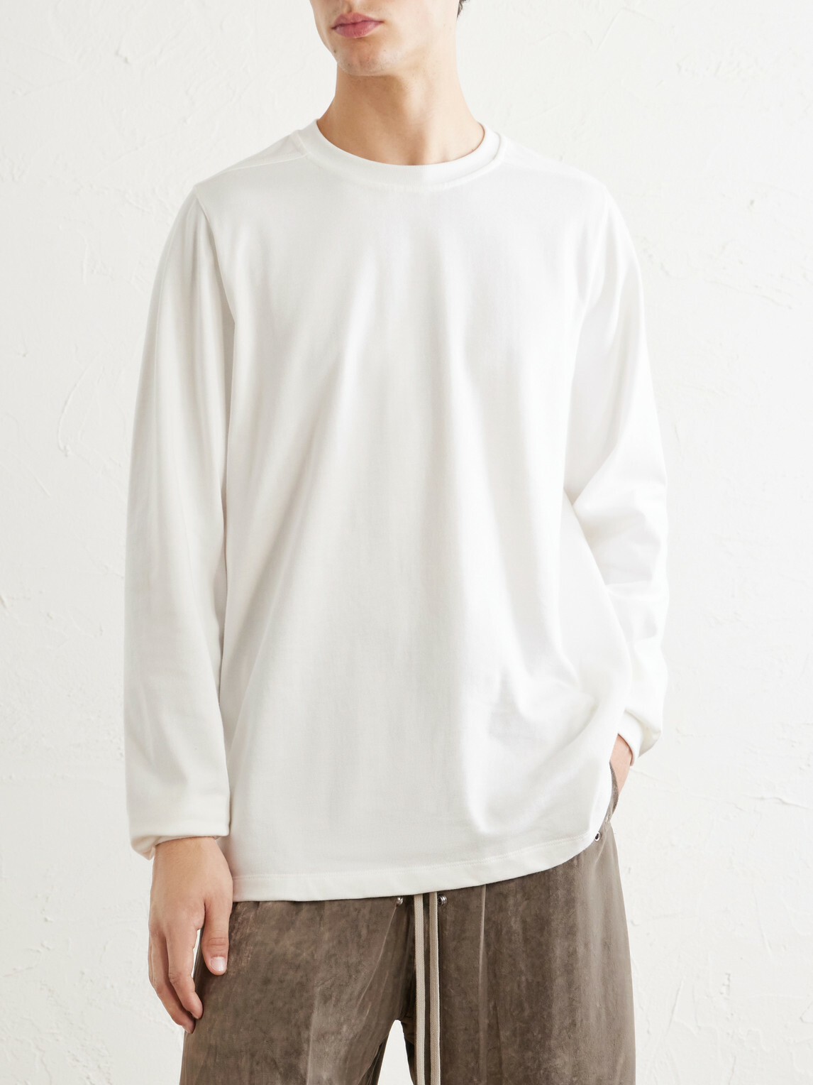 Rick Owens - Crewneck Cotton-Jersey Shirt - White