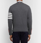 Thom Browne - Slim-Fit Striped Cashmere Cardigan - Men - Gray