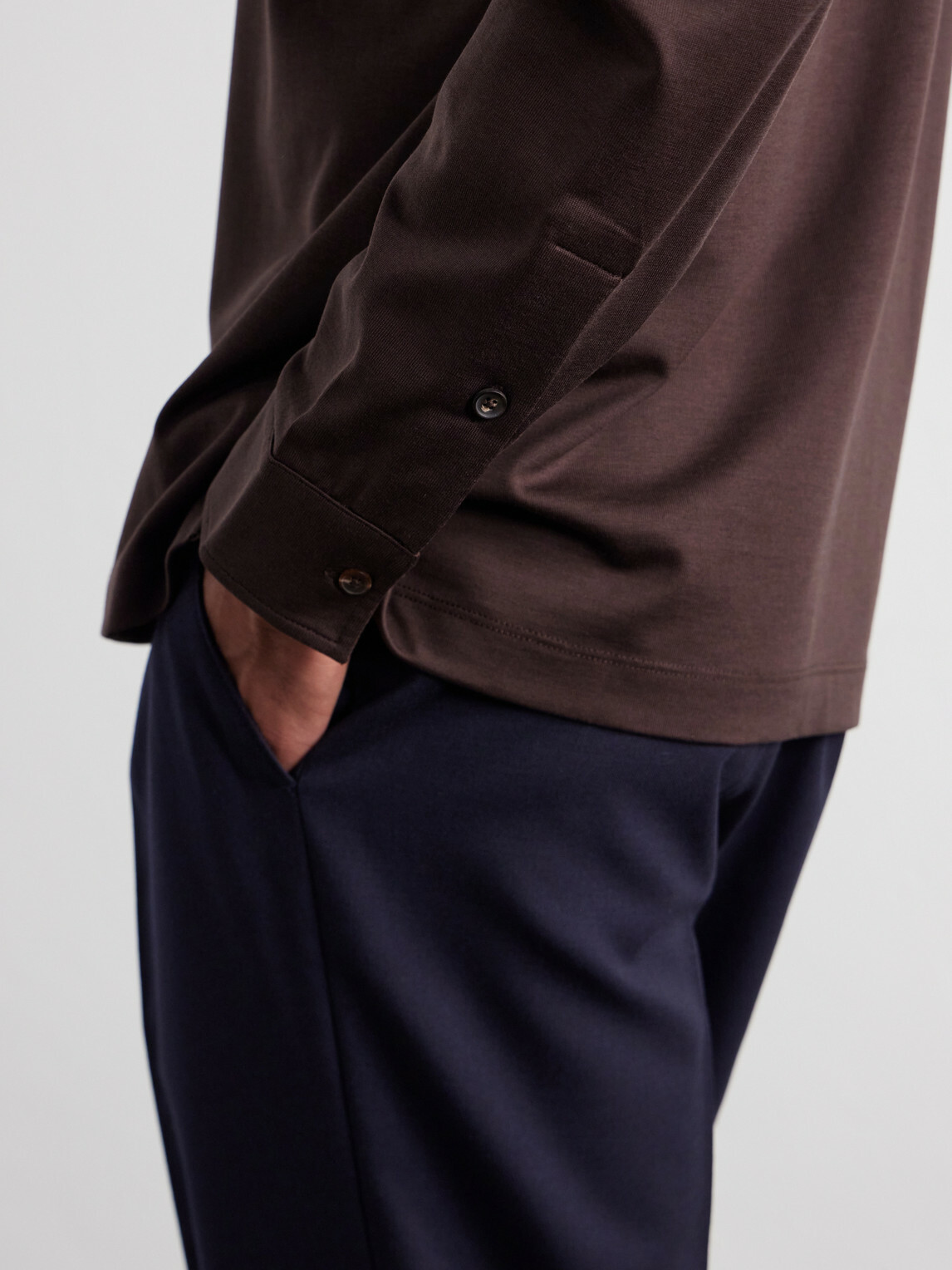 Mr P. - Silk and Cotton-Blend Polo Shirt - Brown