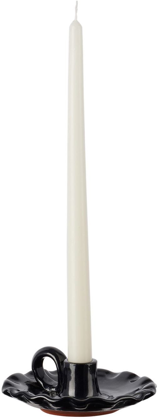 Perla Valtierra Black Lola Veladora Candle Holder