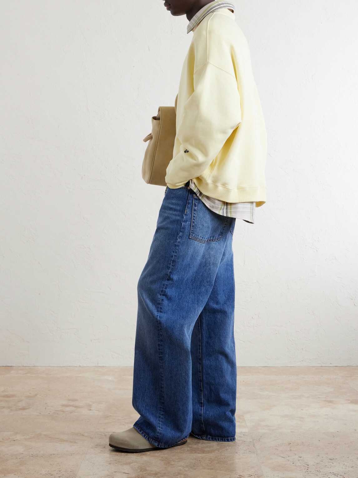 The Elder Statesman - Hunter Wide-Leg Organic Jeans - Blue
