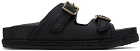 Polo Ralph Lauren Black Turbach Leather Sandals
