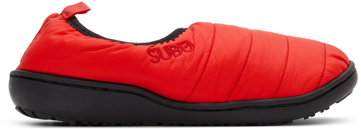 Photo: SUBU Red Quilted Packable Slippers