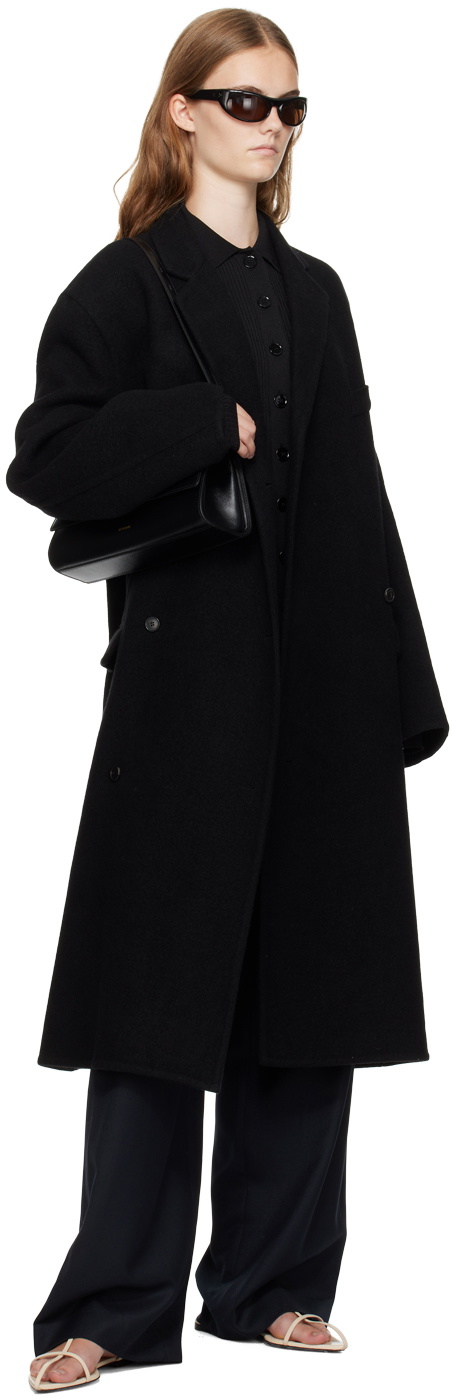 Recto Black Both Sides Opening Cardigan