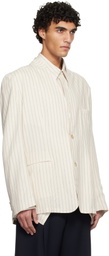 Hed Mayner Beige Linen Blazer