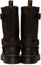 Dr. Martens Brown Anistone Hi Leather Biker Boots