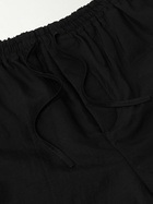 LOEWE - Paula's Ibiza Wide-Leg Cropped Woven Drawstring Trousers - Black