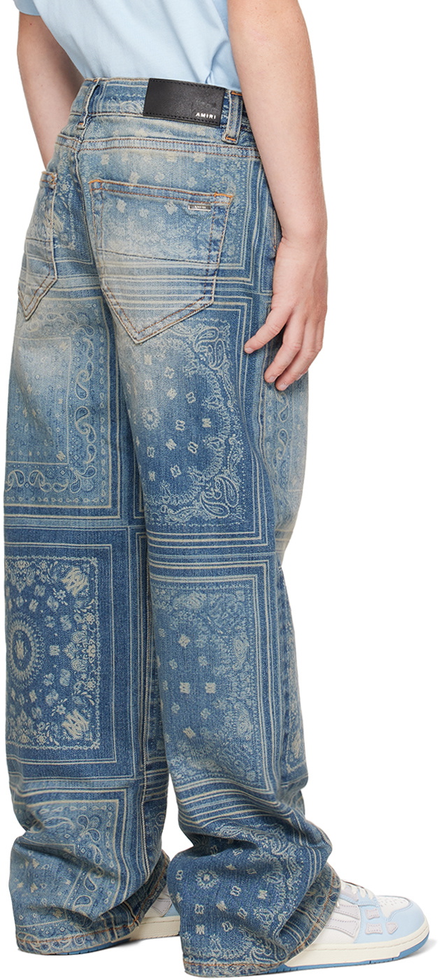 AMIRI Kids Blue Straight Jeans