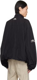 Balenciaga Black Embroidered Track Jacket