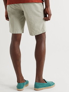 Loro Piana - Straight-Leg Cotton and Linen-Blend Drawstring Bermuda Shorts - Neutrals