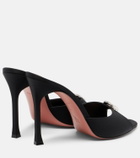 Amina Muaddi Camelia embellished satin mules
