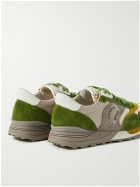 Visvim - Roland Embroidered Leather-Trimmed Suede and Mesh Sneakers - Green