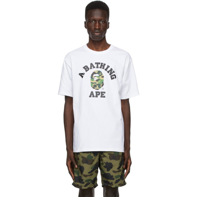 Photo: BAPE White Camo College T-Shirt