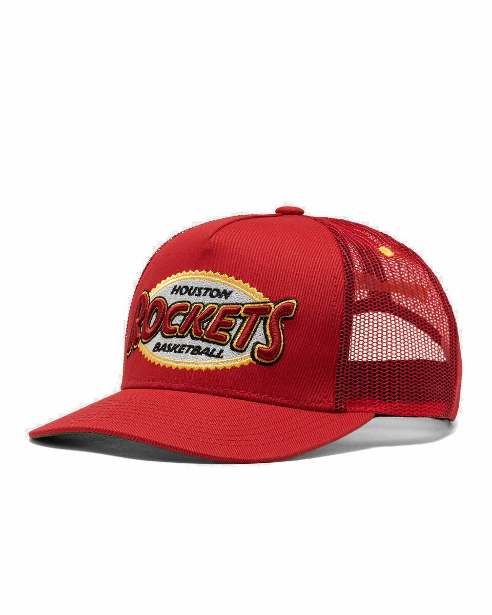 Photo: Mitchell & Ness Nba Team Seal Trucker Hwc Rockets Red - Mens - Caps