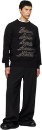 We11done Black 'WE11DONE' Multi-Logo Sweater