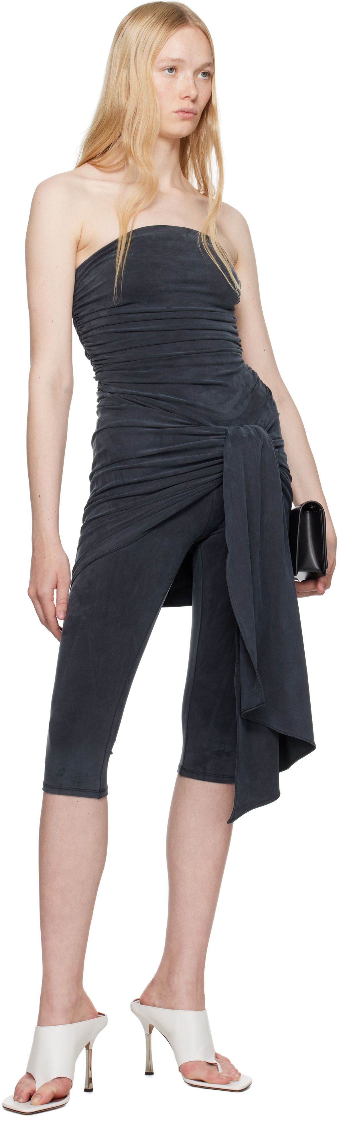 Alexander Wang Gray Pre-Styled Wrap Catsuit