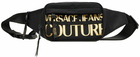 Versace Jeans Couture Black & Gold Logo Couture Belt Bag