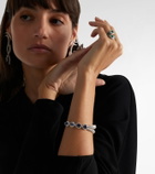 Yeprem Reign Supreme 18kt white gold bangle with sapphires and diamonds