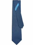 FERRAGAMO - Gancini-print Silk Tie