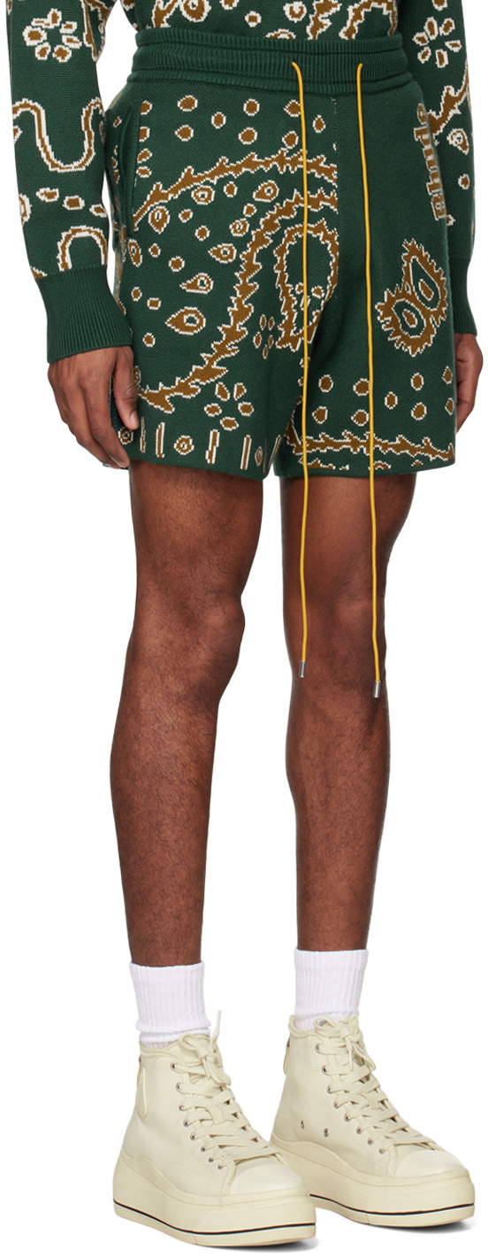 Rhude bandana-print Cotton Shorts - Brown