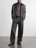 NN07 - Freddy 10071 Checked Basketweave Wool-Blend Shirt - Gray