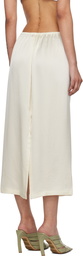 LESET Off-White Barb Midi Skirt